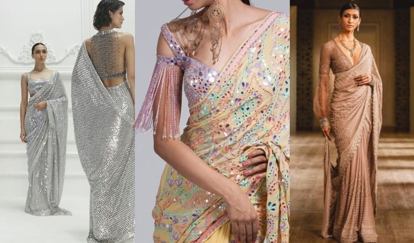 Latest Plain Blouse Designs for Silk Sarees in 2023!