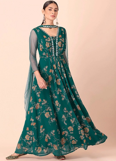 Floral Anarkali Suit Party Wear 3