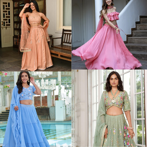 Lehenga Choli Designs 2025 designs featuring intricate embellishments and modern cuts for every occasion."