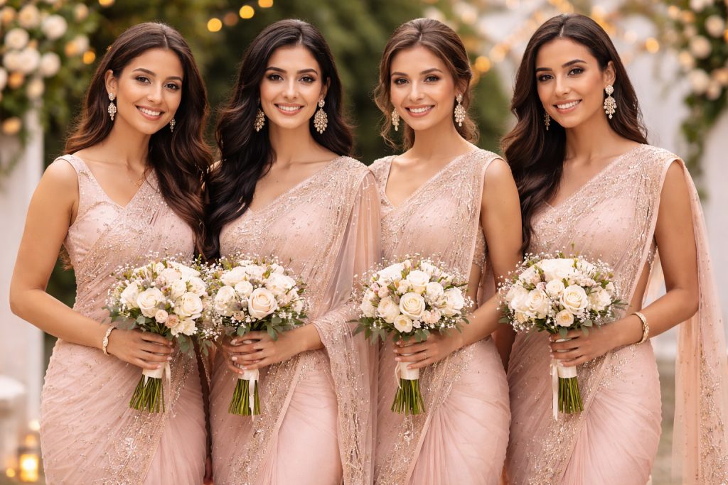 Bridesmaid Saree Ideas