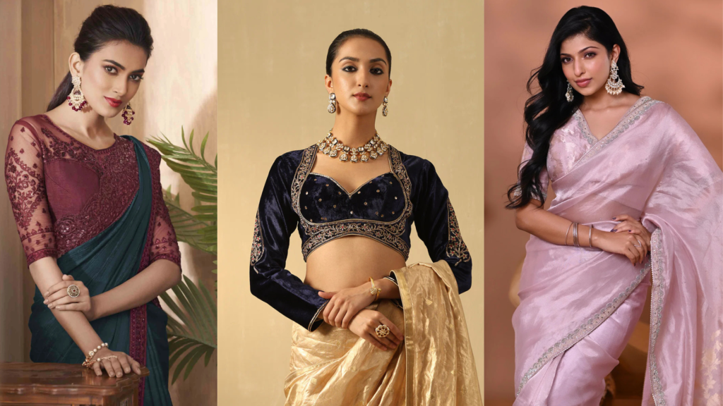 Organza Fabric Blouses Design