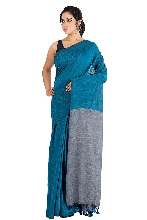 Women`s Cotton Saree With Blouse Piece